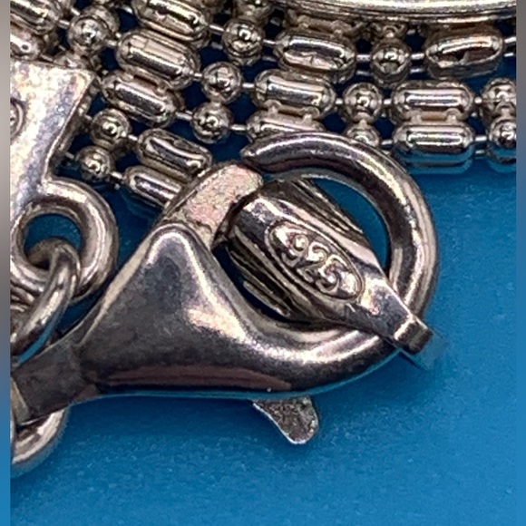 Silpada HTF Sterling Dot Dash Chain & Sterling 4-Way Reversable Floral Pendant - Picture 12 of 12